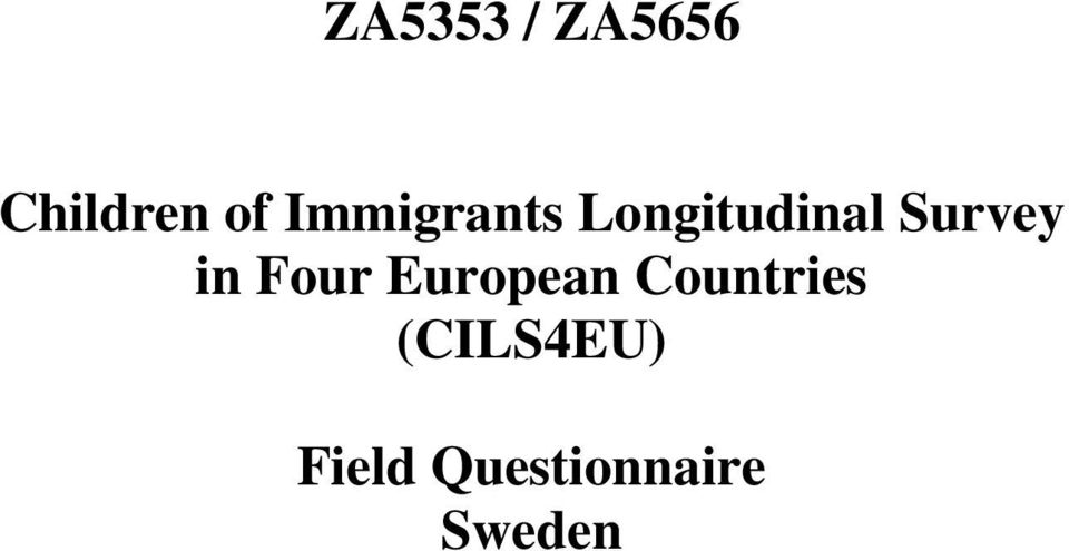 in Four European Countries