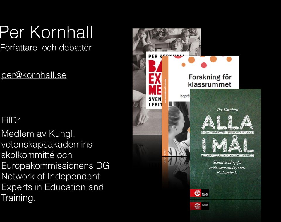vetenskapsakademins skolkommitté och Europakommissionens DG