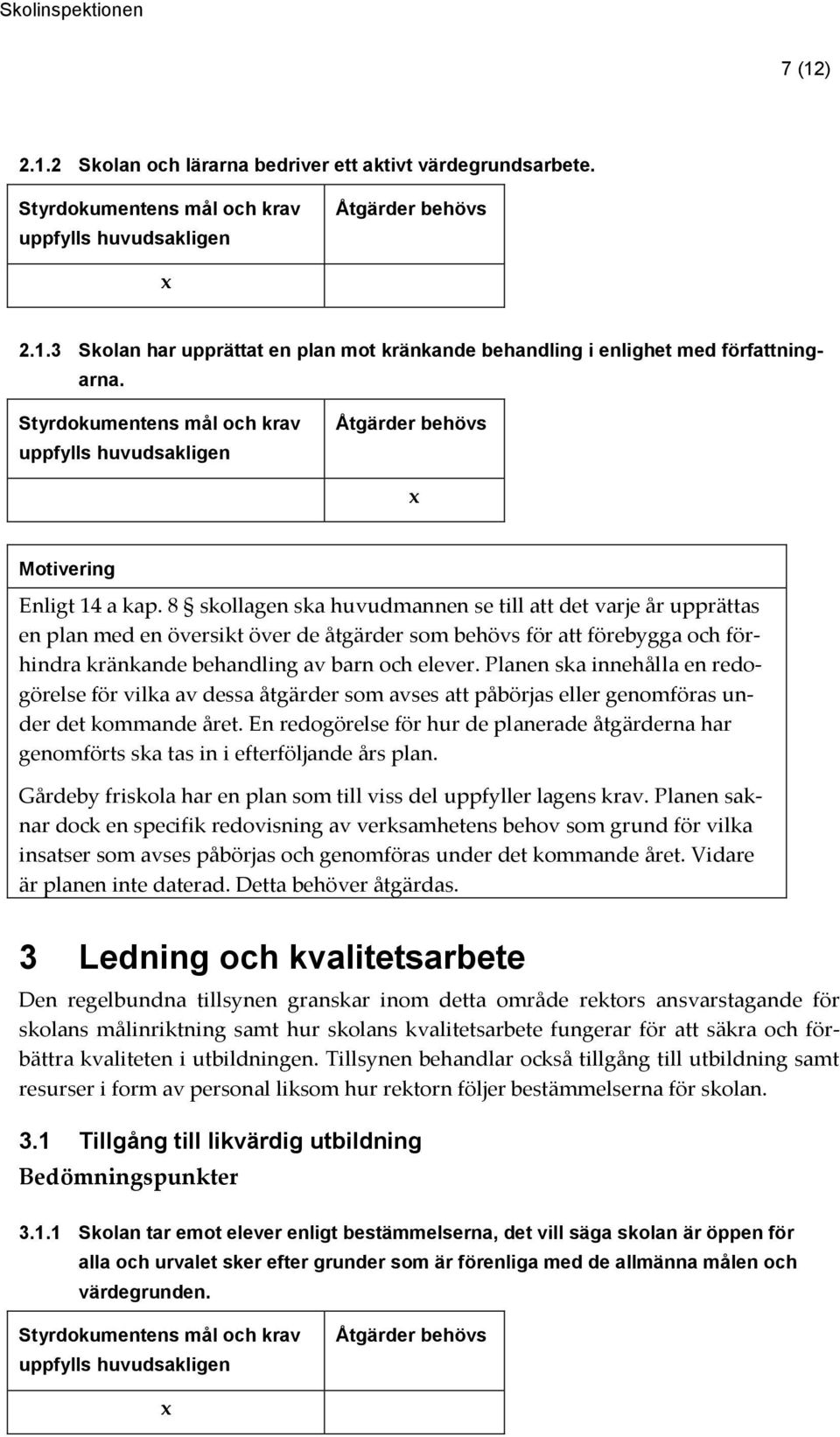 Planen ska innehålla en redogörelse för vilka av dessa åtgärder som avses att påbörjas eller genomföras under det kommande året.