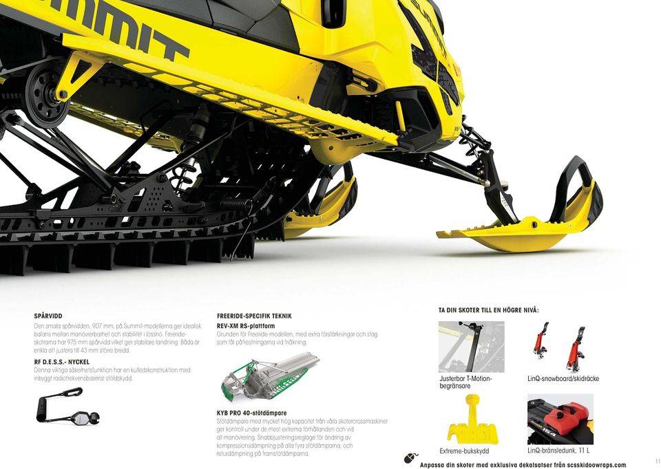 FREERIDE-SPECIFIK TEKNIK REV-XM RS-plattform Grunden för Freeride-modellen, med extra förstärkningar och stag som tål påfrestningarna vid friåkning.