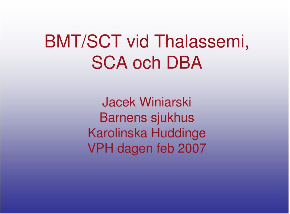 Winiarski Barnens sjukhus