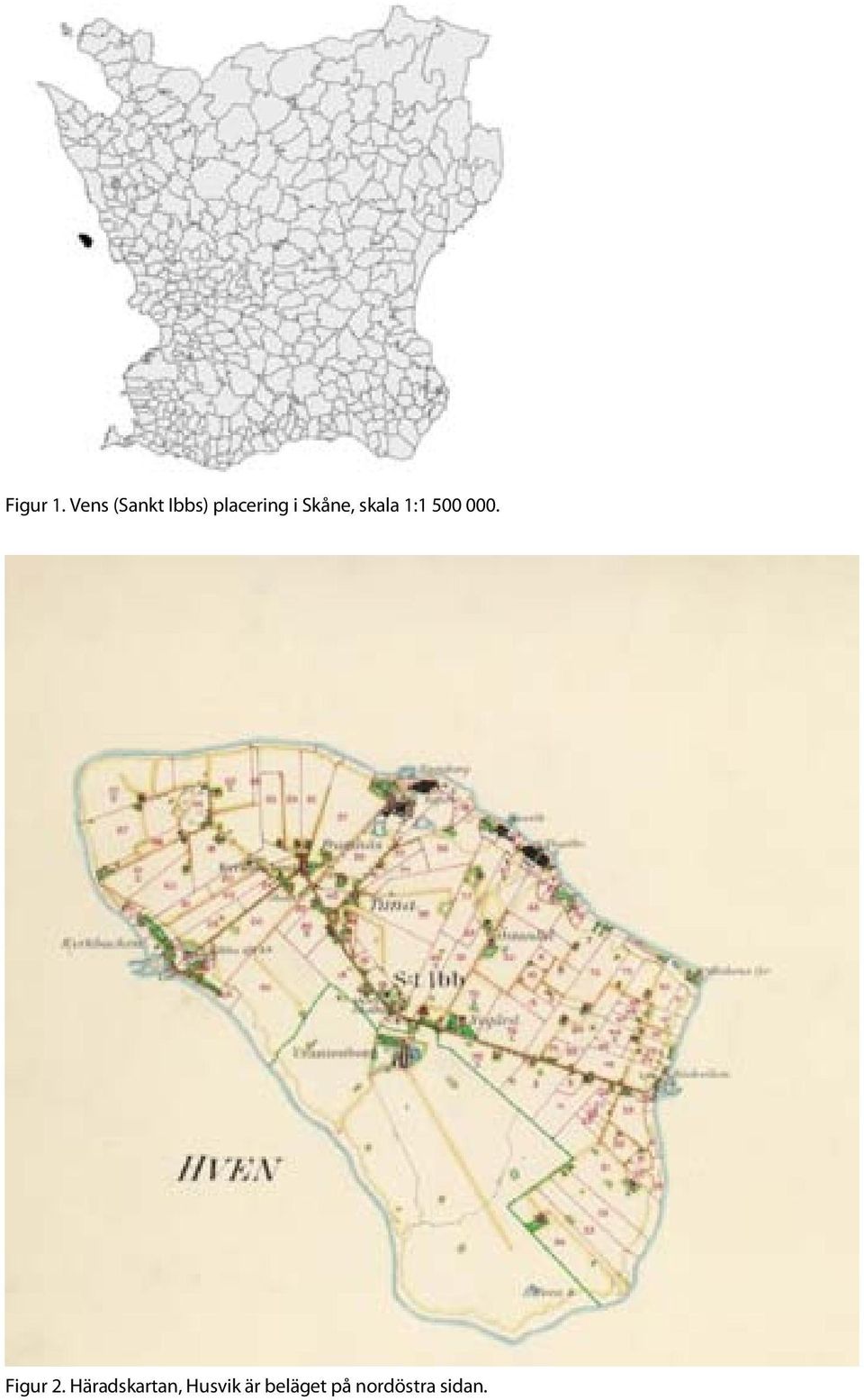 Skåne, skala 1:1 500 000.