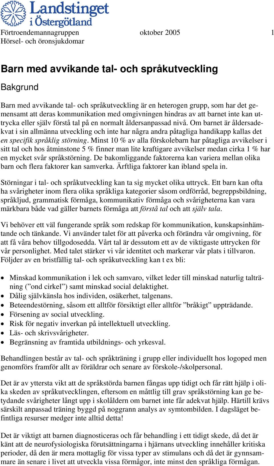 Barn med avvikande tal- och språkutveckling - PDF Free Download