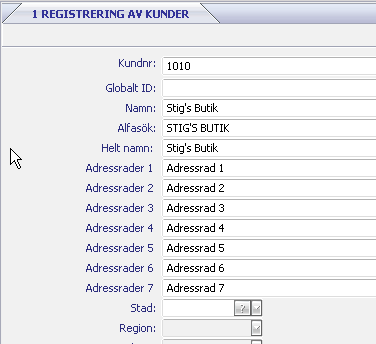 Kontrollerad Adressinformation Ny funktion - utöka antalet adressrader som används i iscala från fyra till sju Alla adressrader