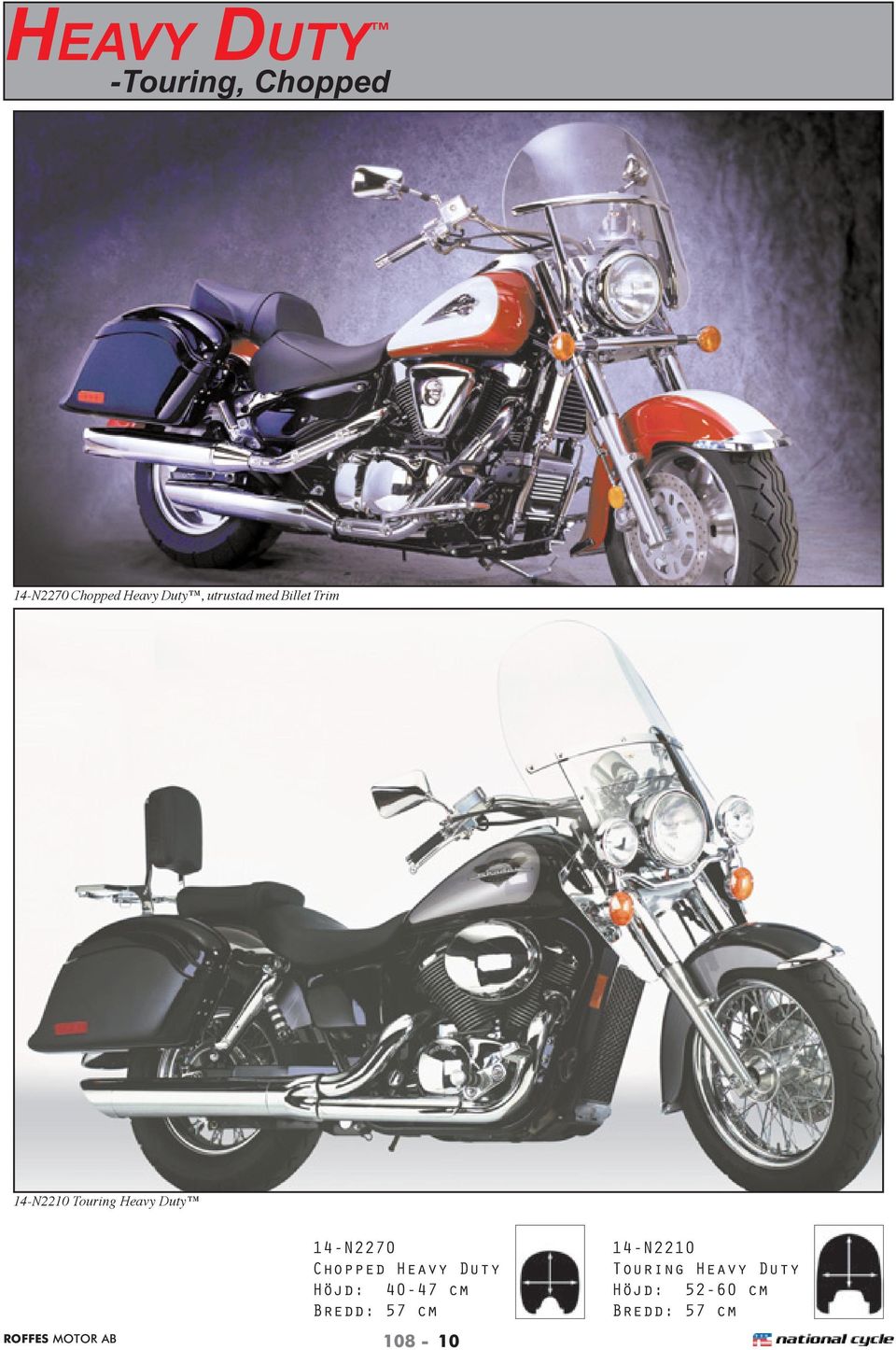 Chopped Heavy Duty Höjd: 40-47 cm Bredd: 57 cm ROFFES MOTOR