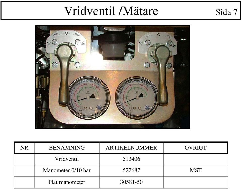 513406 Manometer 0/10 bar