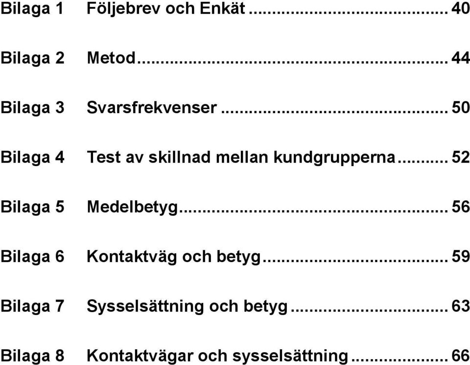 .. 50 Bilaga 4 Test av skillnad mellan kundgrupperna.