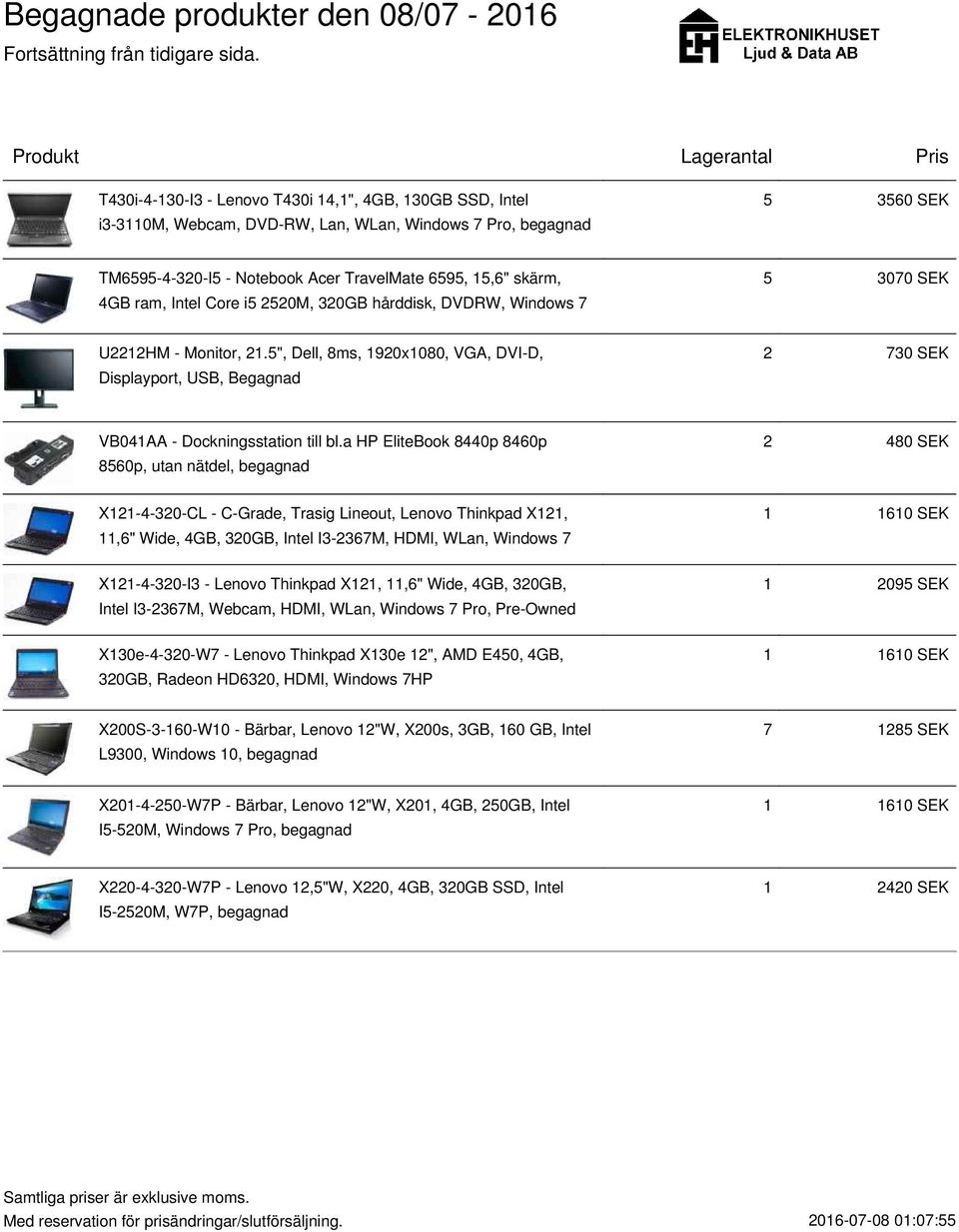 5", Dell, 8ms, 1920x1080, VGA, DVI-D, Displayport, USB, Begagnad 2 730 SEK VB041AA - Dockningsstation till bl.