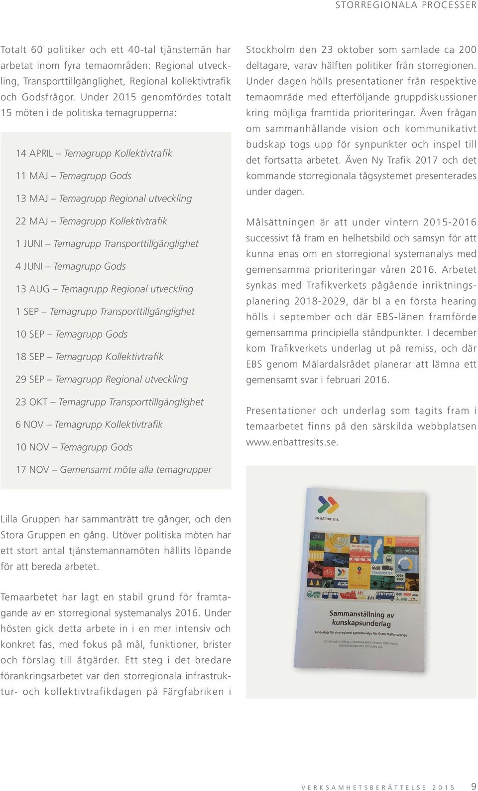 JUNI Temagrupp Transporttillgänglighet 4 JUNI Temagrupp Gods 13 AUG Temagrupp Regional utveckling 1 SEP Temagrupp Transporttillgänglighet 10 SEP Temagrupp Gods 18 SEP Temagrupp Kollektivtrafik 29 SEP