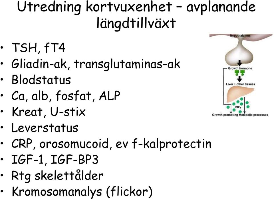 ALP Kreat, U-stix Leverstatus CRP, orosomucoid, ev