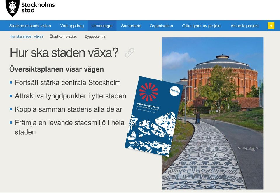 Ökad komplexitet Byggpotential Hur ska staden växa?