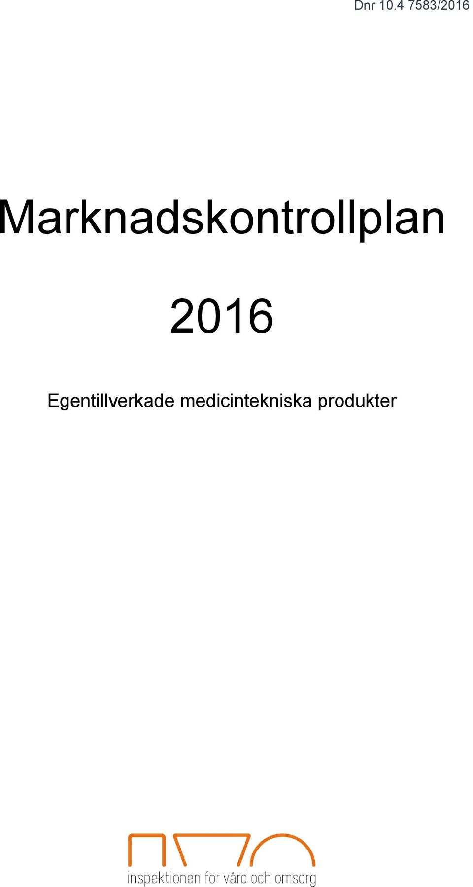 Marknadskontrollplan