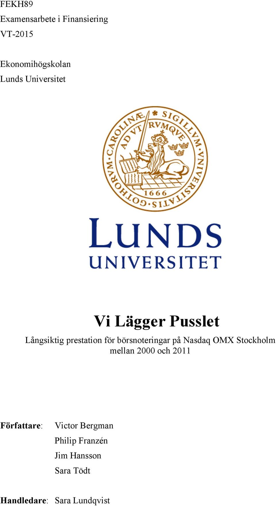 börsnoteringar på Nasdaq OMX Stockholm mellan 2000 och 2011