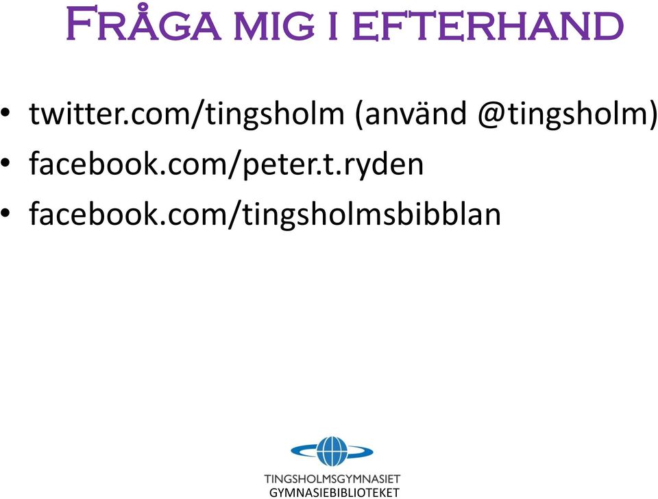 @tingsholm) facebook.com/peter.