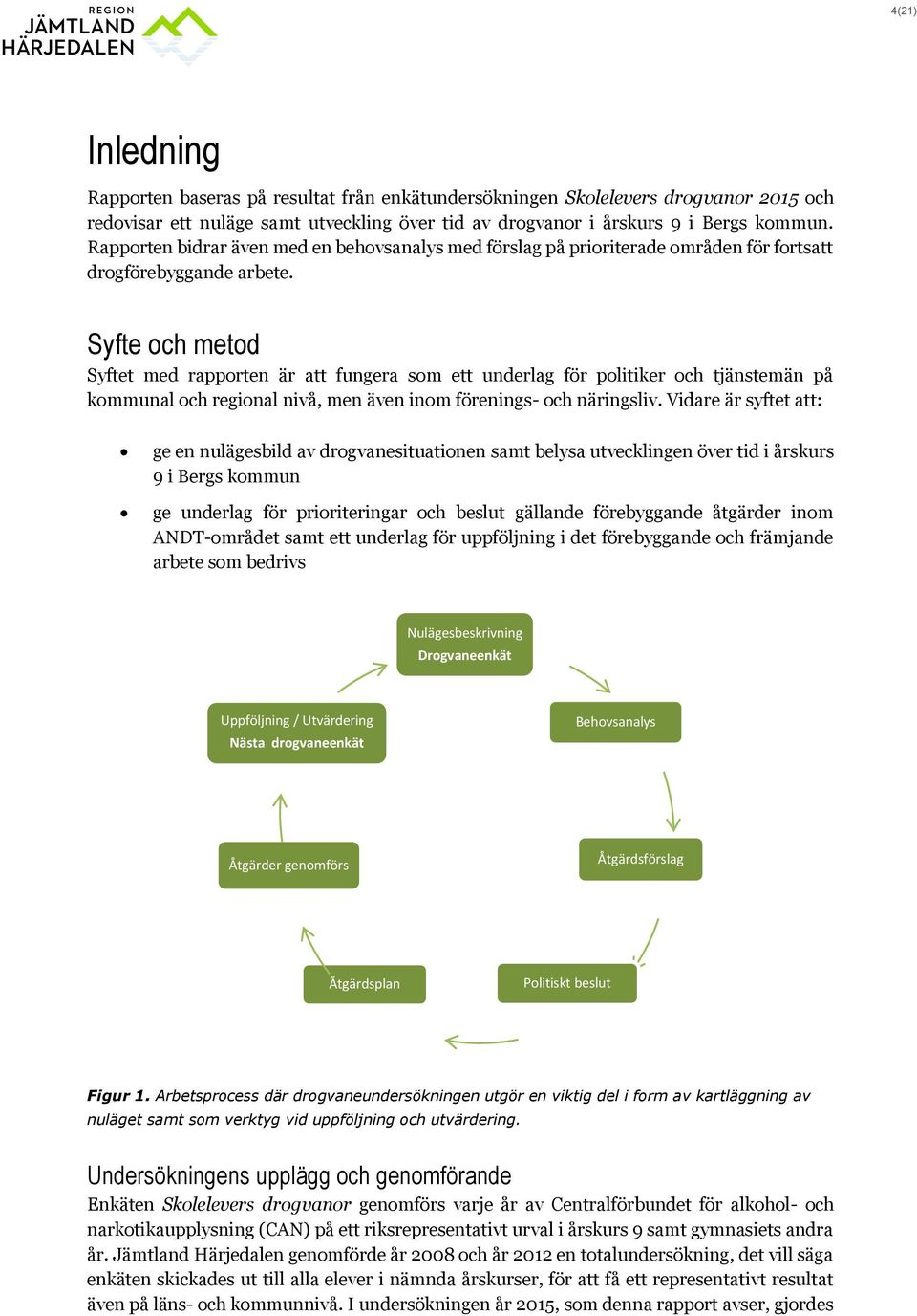 Syfte och metod Syftet med rapporten är att fungera som ett underlag för politiker och tjänstemän på kommunal och regional nivå, men även inom förenings- och näringsliv.