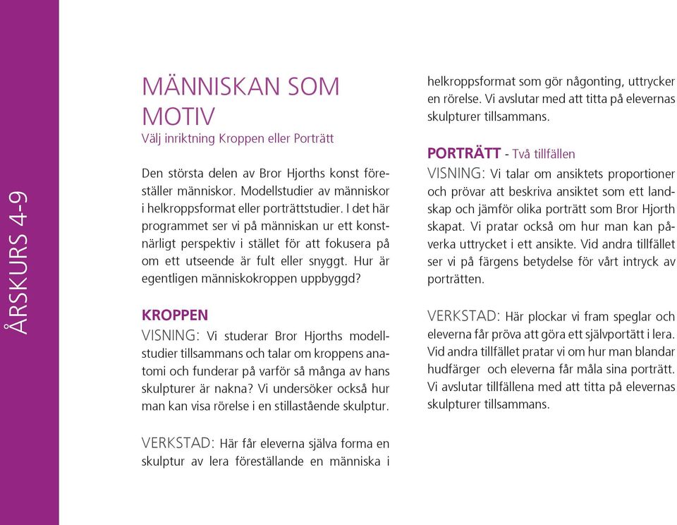 I det här programmet ser vi på människan ur ett konstnärligt perspektiv i stället för att fokusera på om ett utseende är fult eller snyggt. Hur är egentligen människokroppen uppbyggd?