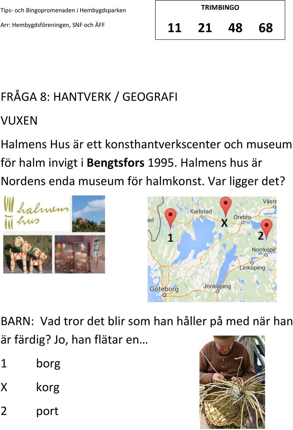 Halmens hus är Nordens enda museum för halmkonst. Var ligger det?
