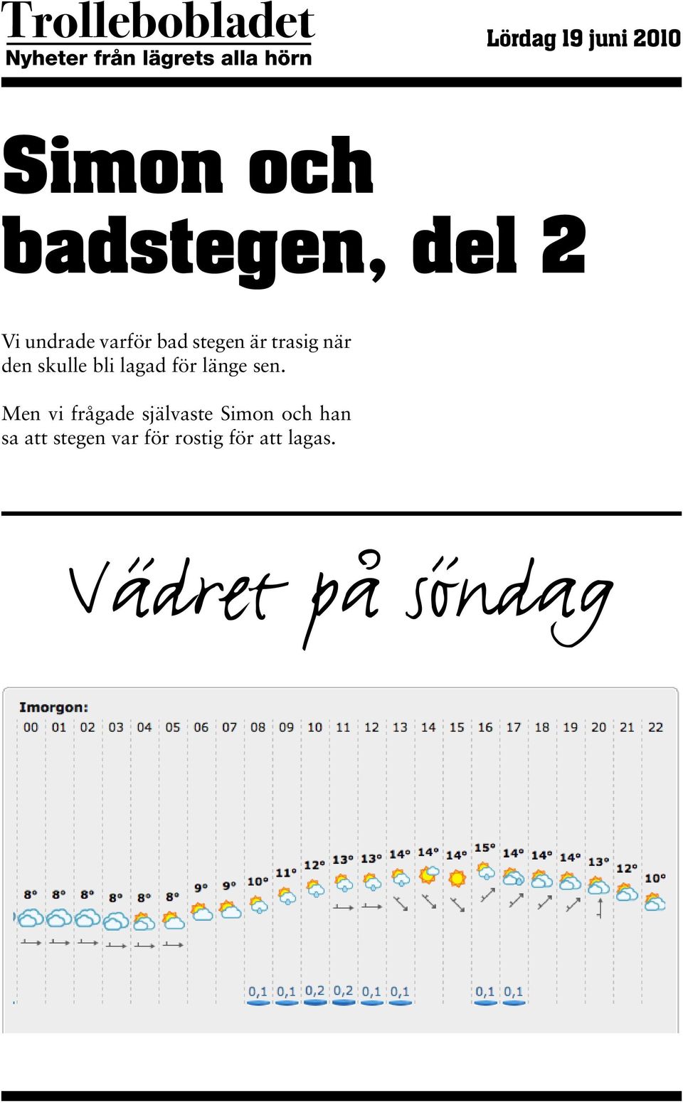 sen. Men vi frågade självaste Simon och han sa att
