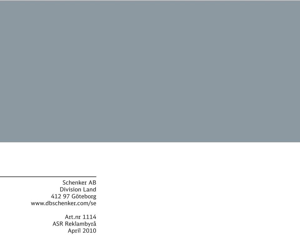 dbschenker.com/se Art.