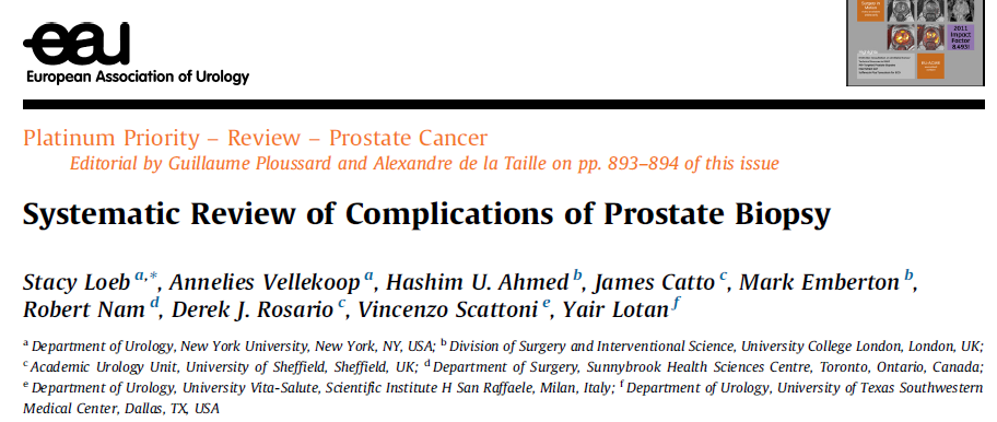 Komplikationer vid prostatabiopsier 2.5-6.