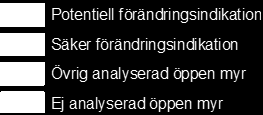 10 Satellitbaserad övervakning av våtmarker, version 1:0, 2015-12-04 Förändringsanalysen resulterar i en förändringsklassning med fyra klasser som