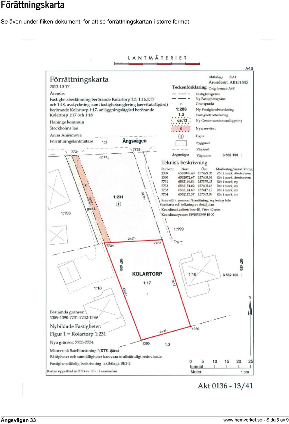 förrättningskartan i större