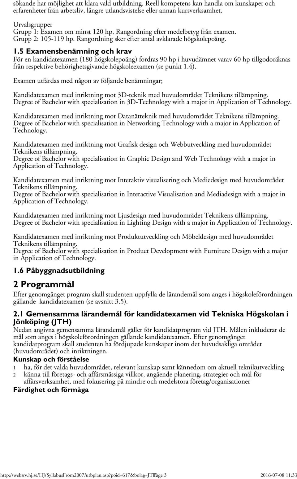 Examen om minst 12