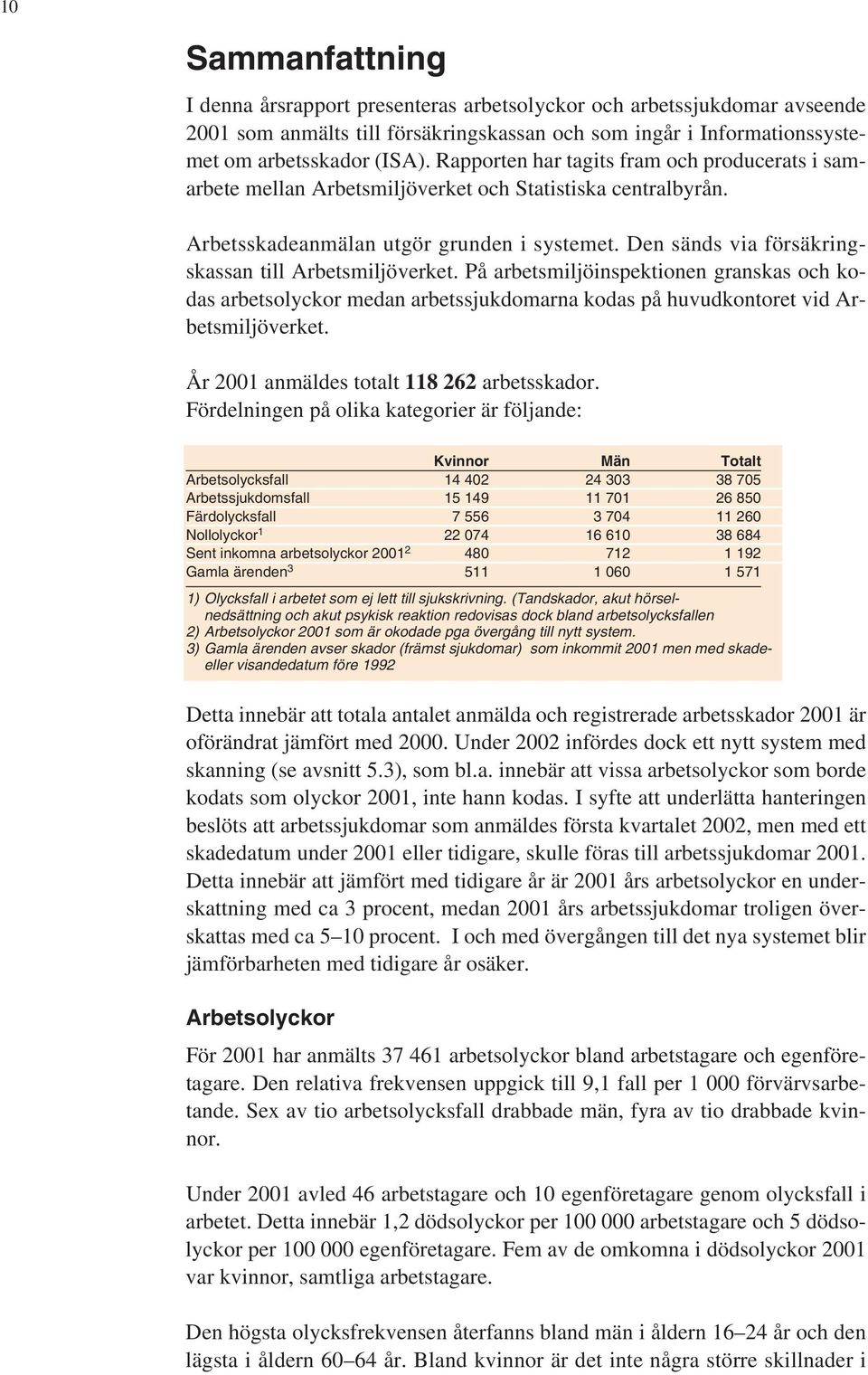 Den sänds via försäkringskassan till Arbetsmiljöverket. På arbetsmiljöinspektionen granskas och kodas arbetsolyckor medan arbetssjukdomarna kodas på huvudkontoret vid Arbetsmiljöverket.