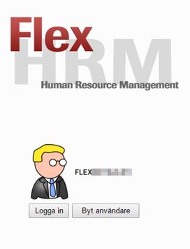 Flex HRM Time Användarmeddelande (december 2015) 34 Du kommer då till den vanliga inloggningssidan, förutom att du även har en knapp för att gå tillbaka till inloggningen med SSO.