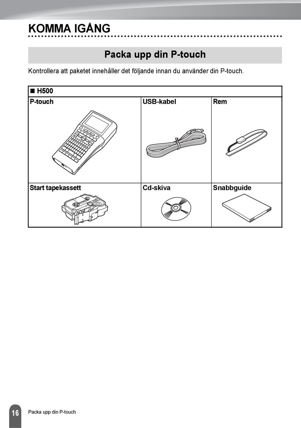 din P-touch.