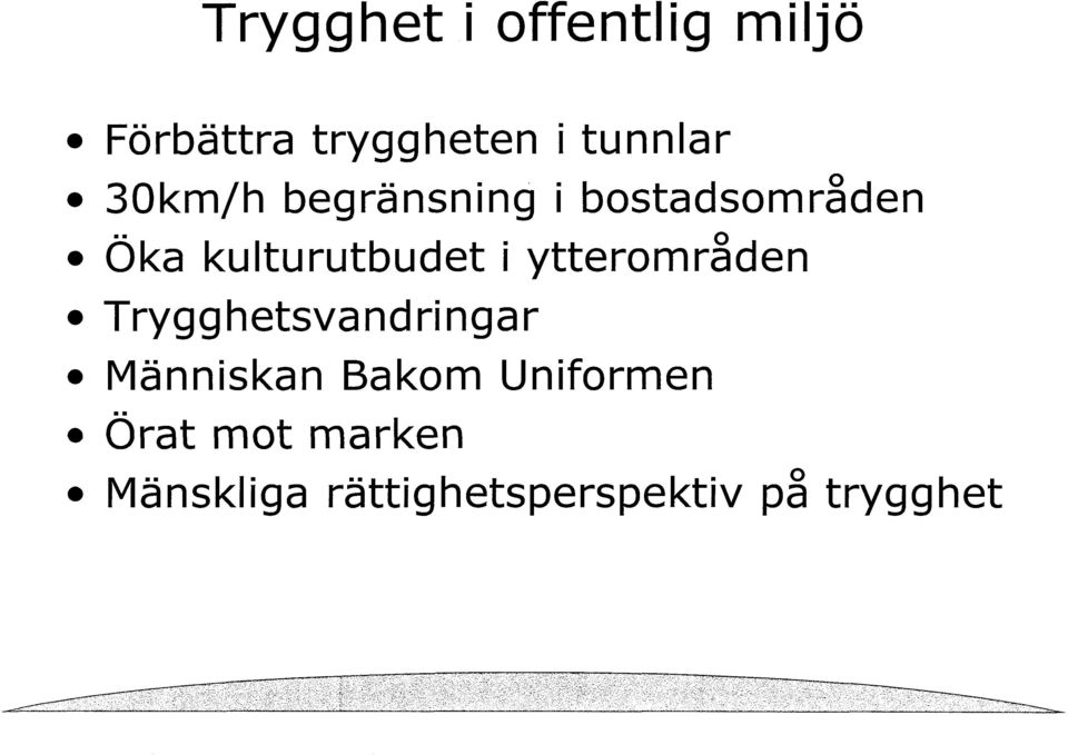 ytterområden Trygghetsvandringar Människan Bakom