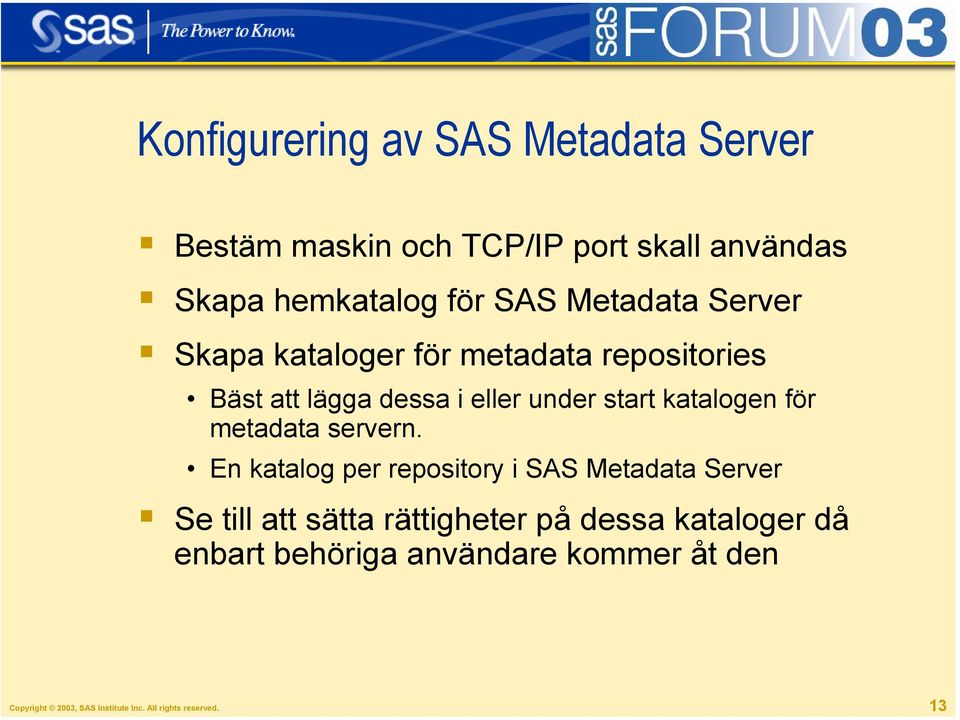 för metadata servern.