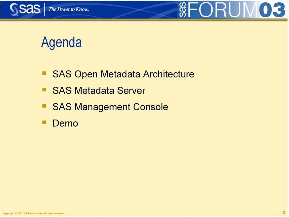 SAS Management Console Demo