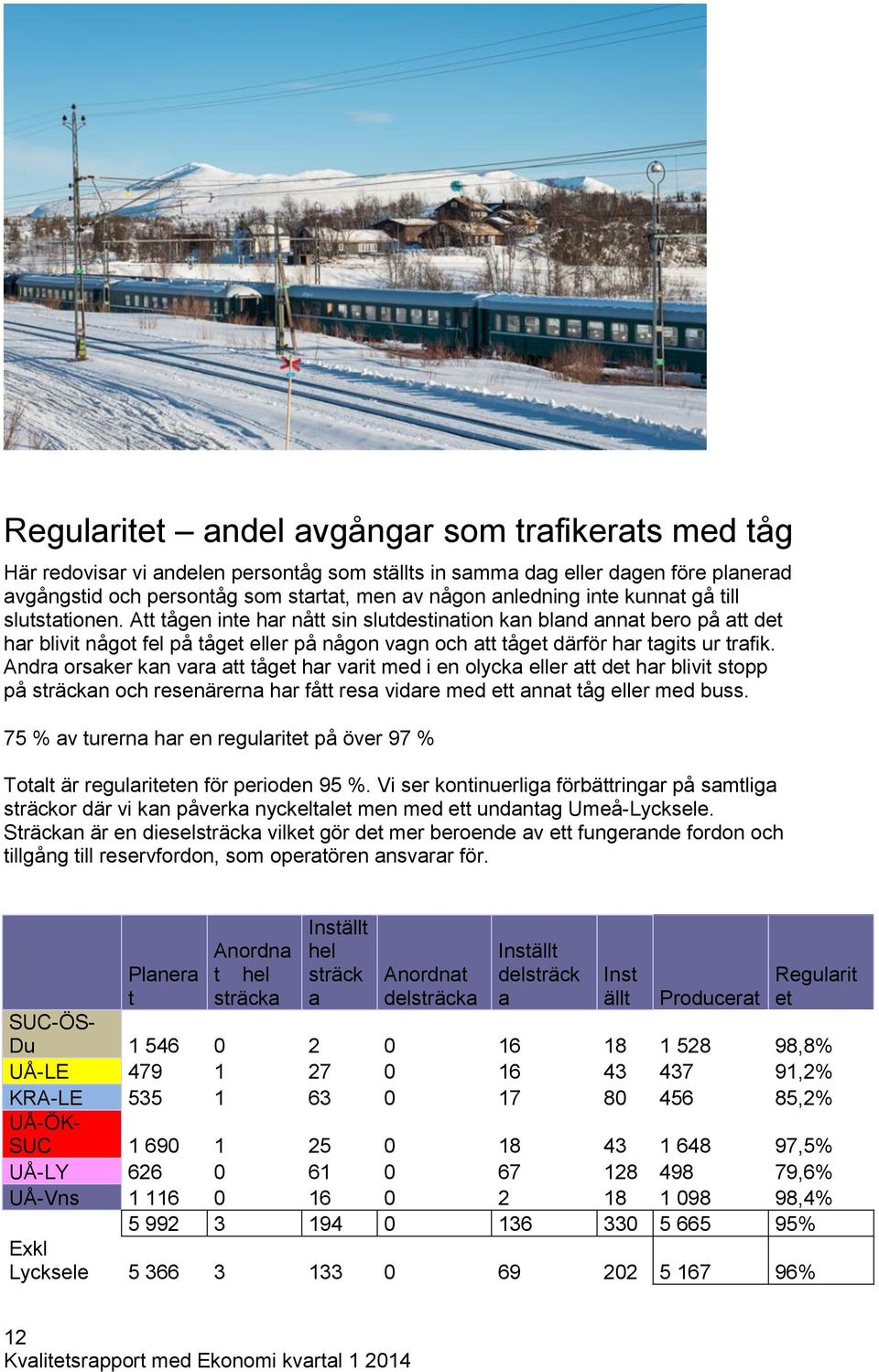 Att tågen inte har nått sin slutdestination kan bland annat bero på att det har blivit något fel på tåget eller på någon vagn och att tåget därför har tagits ur trafik.