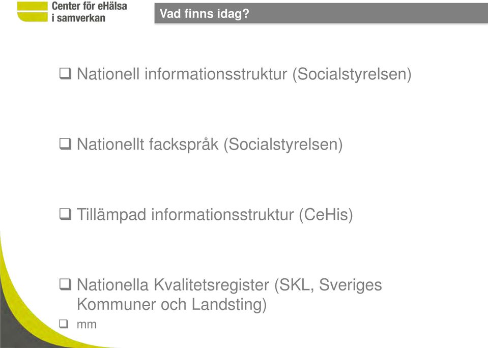 Nationellt fackspråk (Socialstyrelsen) Tillämpad