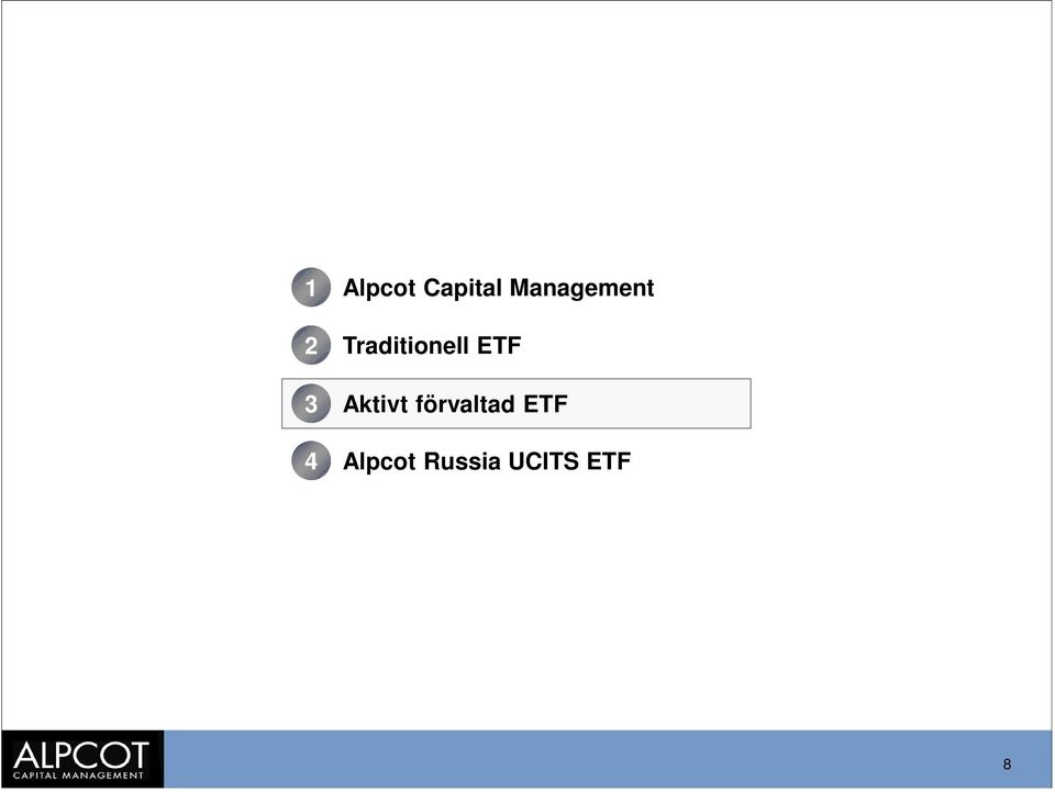 ETF Aktivt förvaltad