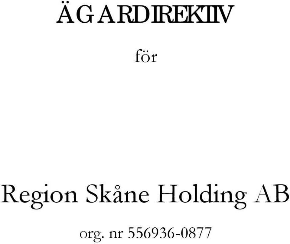 Skåne Holding