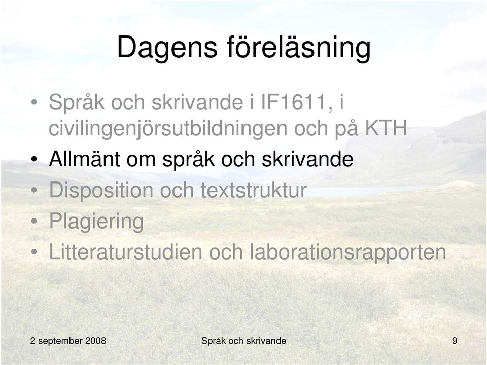 skrivande Disposition och textstruktur Plagiering