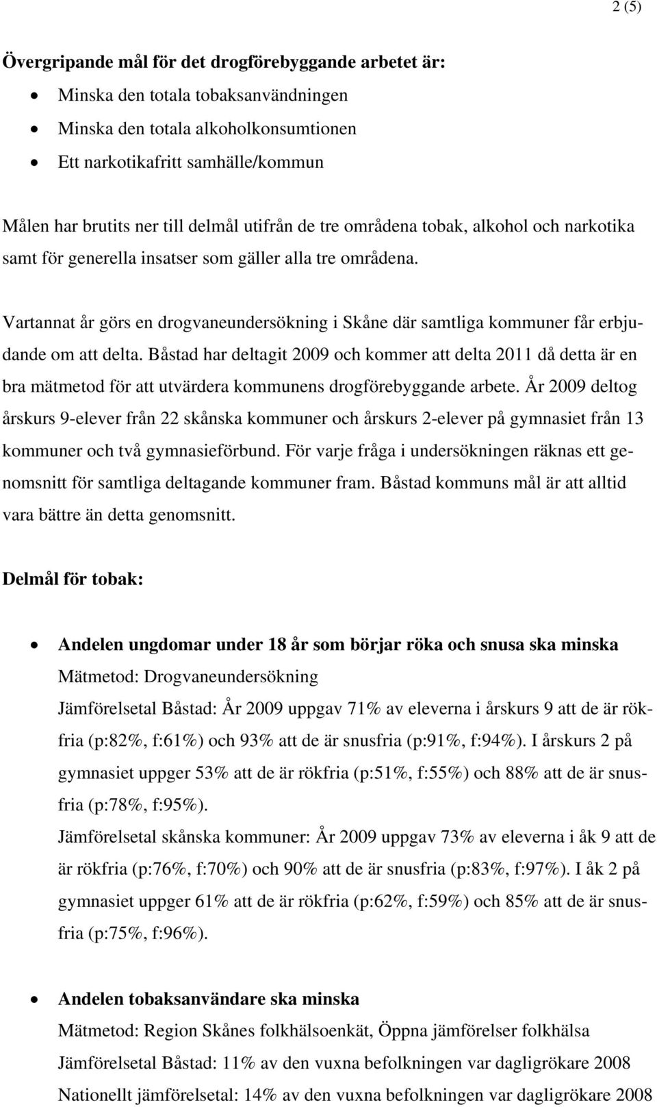 Vartannat år görs en drogvaneundersökning i Skåne där samtliga kommuner får erbjudande om att delta.