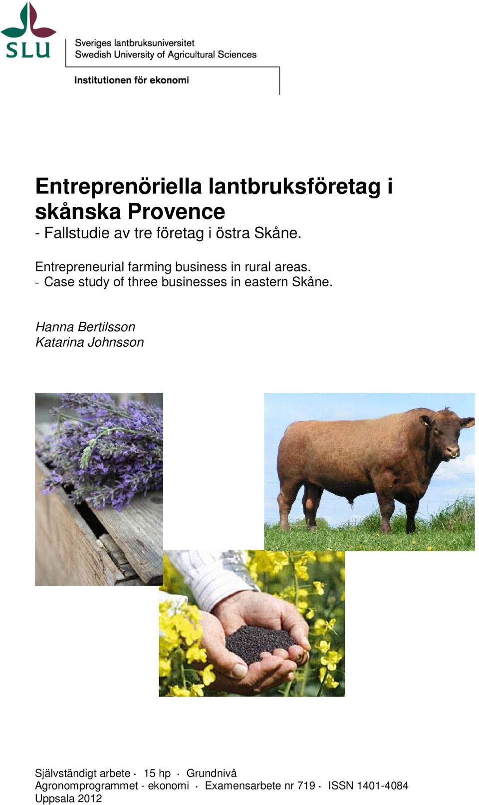 - Case study of three businesses in eastern Skåne.