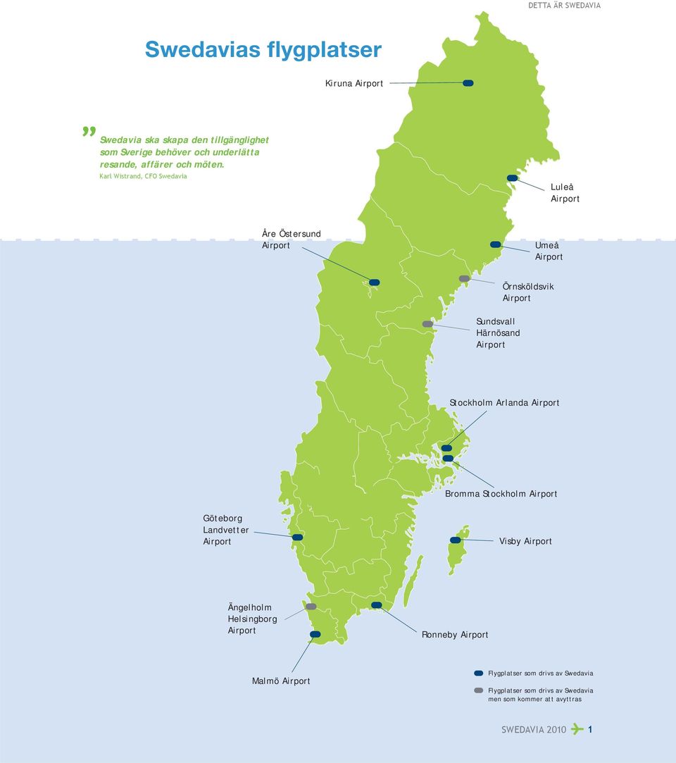 Karl Wistrand, CFO Swedavia Luleå Airport Åre Östersund Airport Umeå Airport Sundsvall Härnösand Airport Örnsköldsvik Airport Stockholm