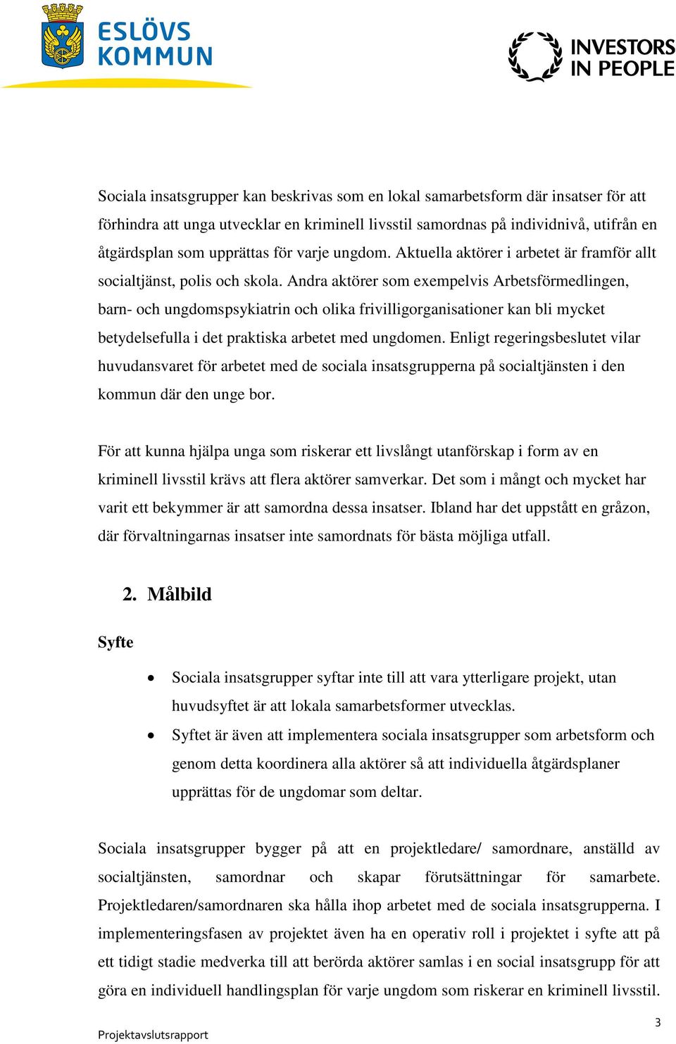 Andra aktörer som exempelvis Arbetsförmedlingen, barn- och ungdomspsykiatrin och olika frivilligorganisationer kan bli mycket betydelsefulla i det praktiska arbetet med ungdomen.