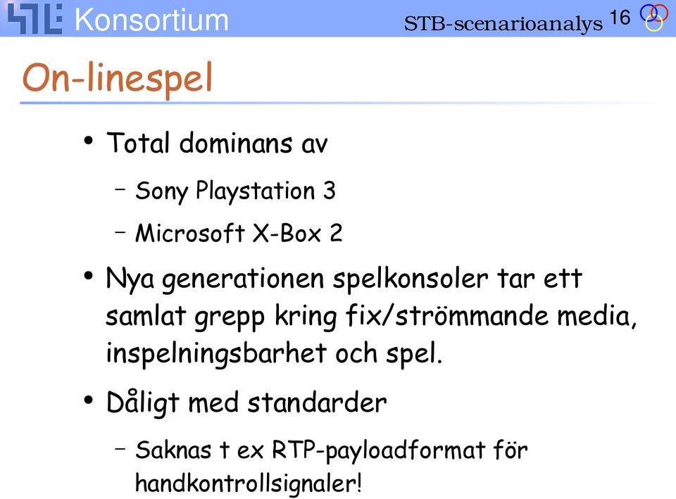 samlat grepp kring fix/strömmande media, inspelningsbarhet och spel.