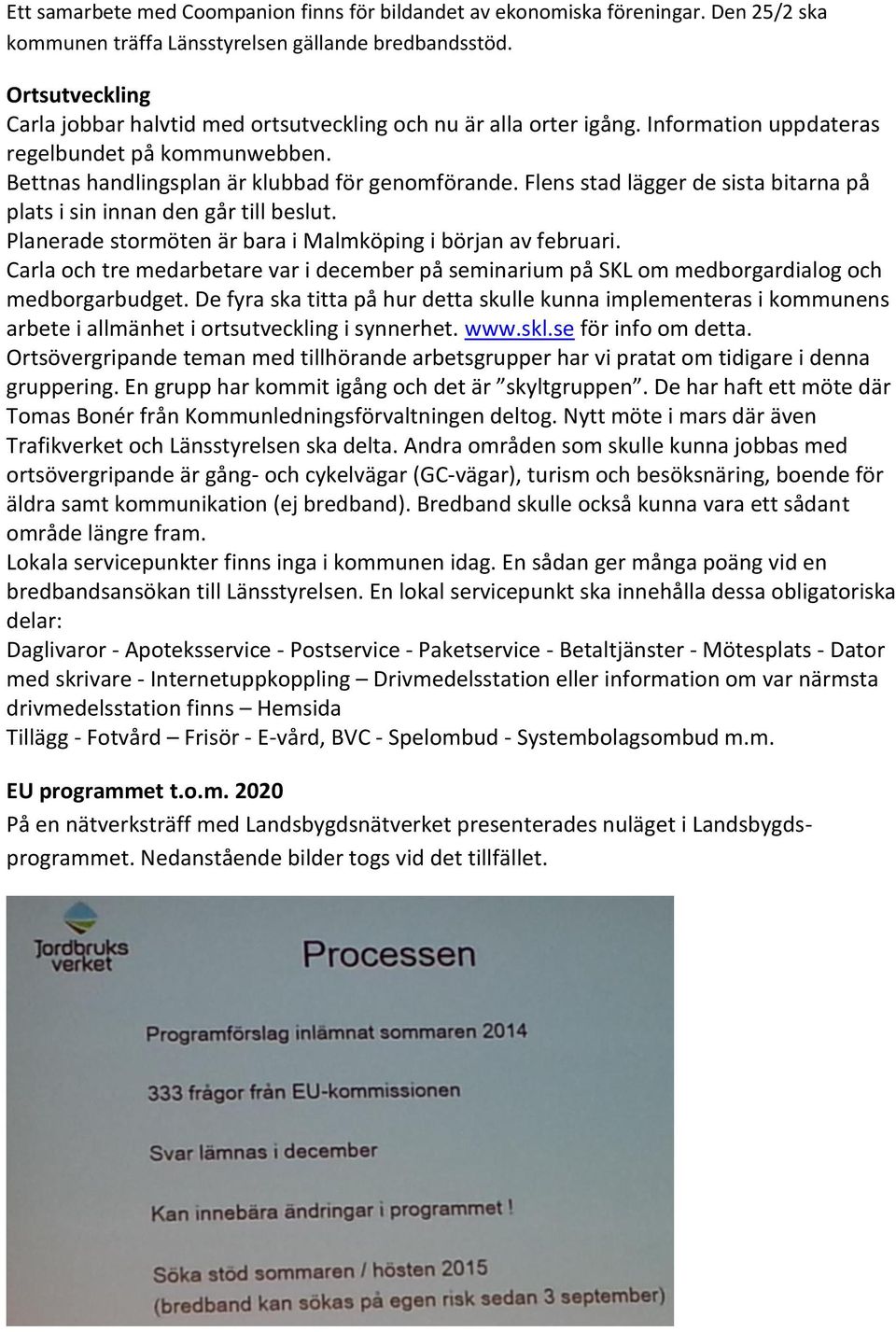 Flens stad lägger de sista bitarna på plats i sin innan den går till beslut. Planerade stormöten är bara i Malmköping i början av februari.