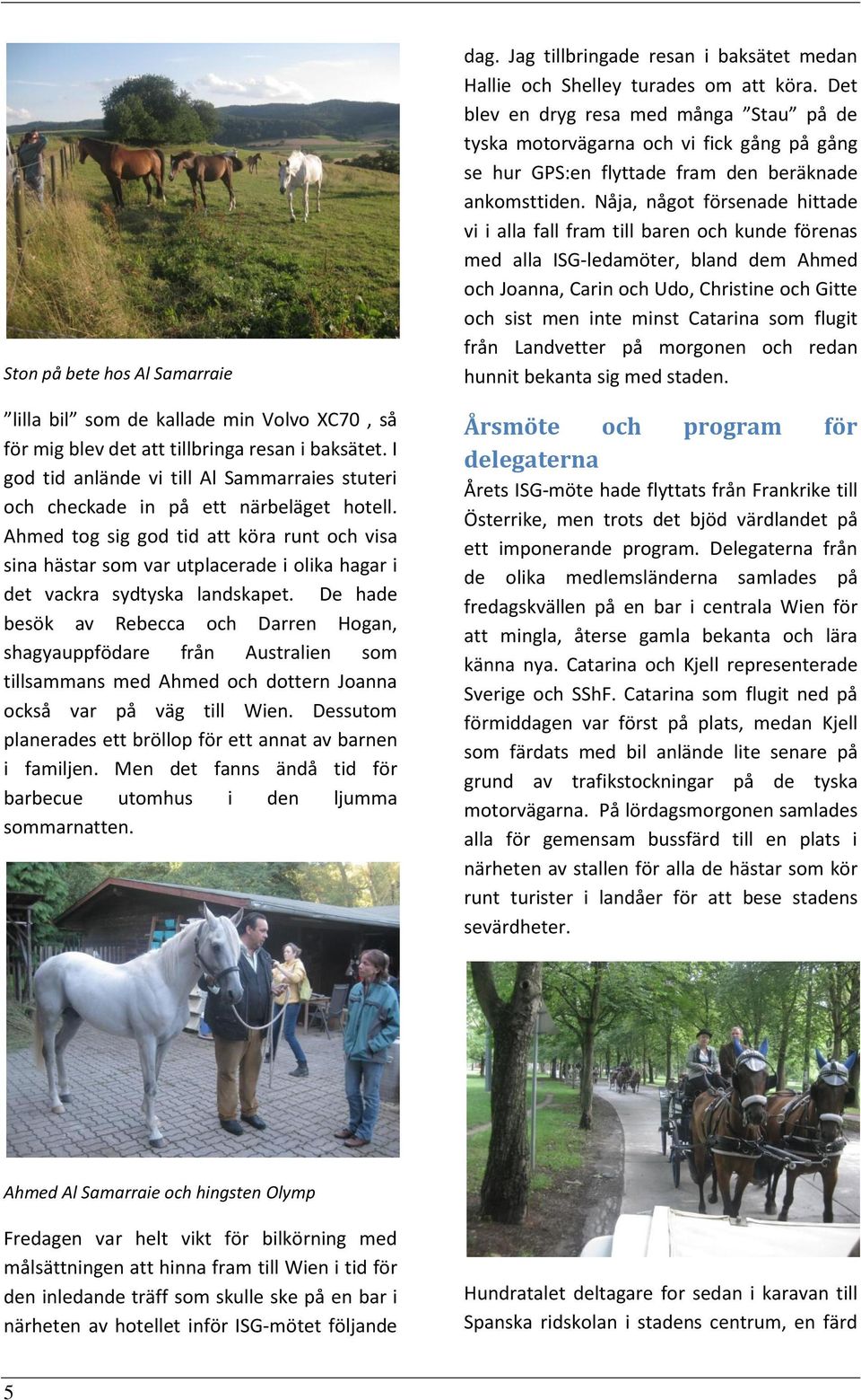Ahmed tog sig god tid att köra runt och visa sina hästar som var utplacerade i olika hagar i det vackra sydtyska landskapet.