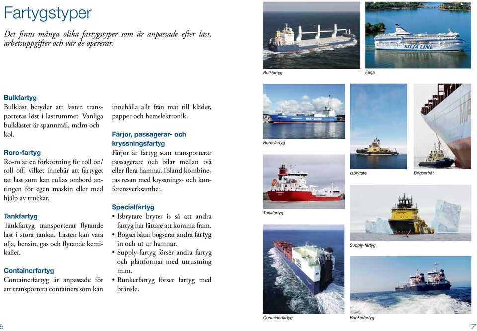 Roro-fartyg Ro-ro är en förkortning för roll on/ roll off, vilket innebär att fartyget tar last som kan rullas ombord antingen för egen maskin eller med hjälp av truckar.