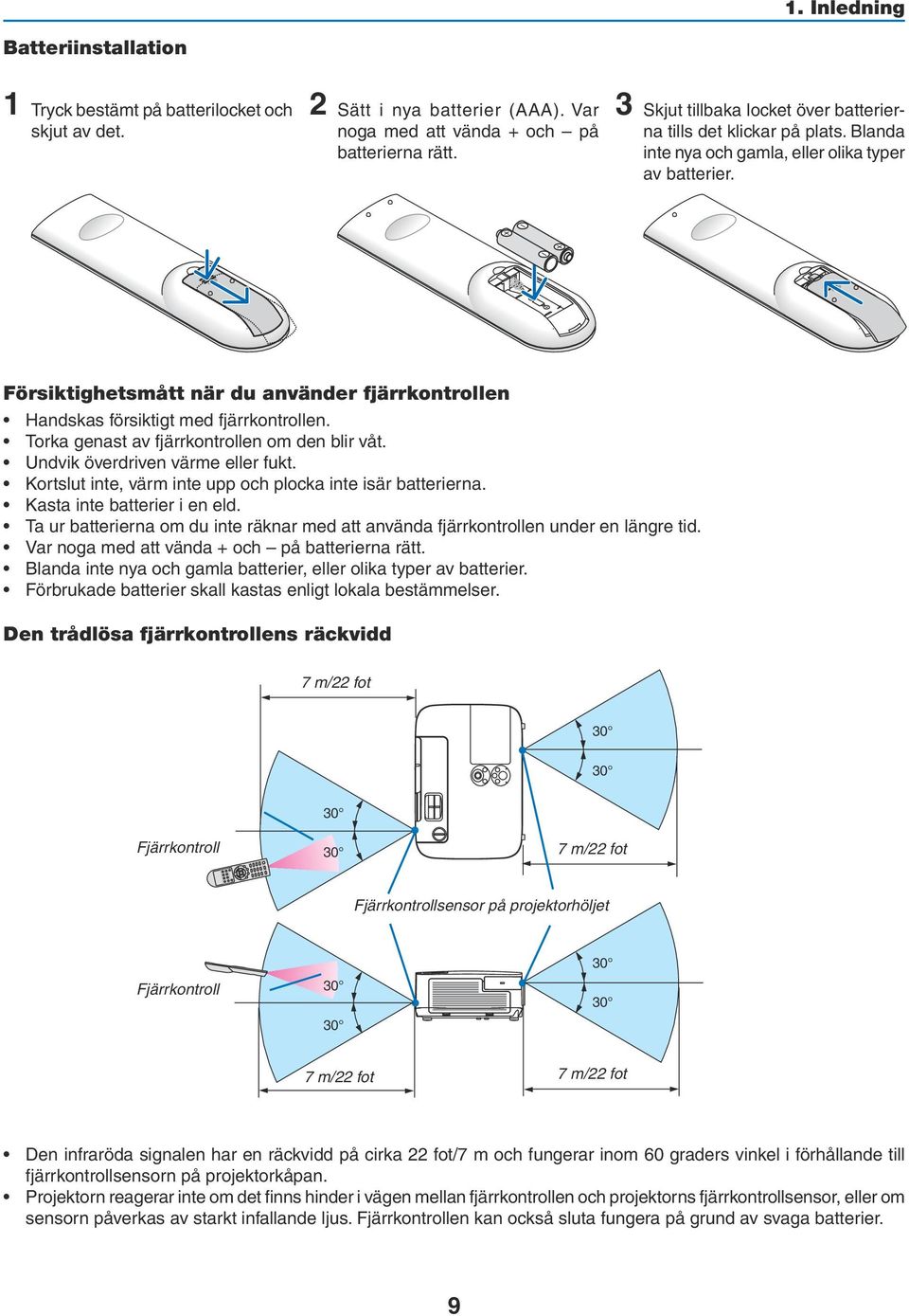 OPEN OPEN Försiktighetsmått när du använder fjärrkontrollen Handskas försiktigt med fjärrkontrollen. Torka genast av fjärrkontrollen om den blir våt. Undvik överdriven värme eller fukt.