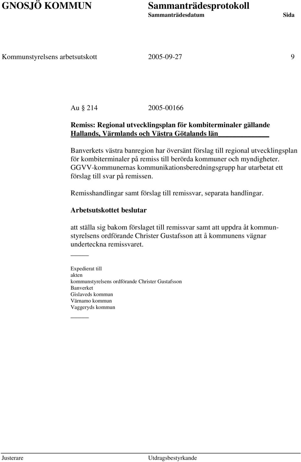 GGVV-kommunernas kommunikationsberedningsgrupp har utarbetat ett förslag till svar på remissen. Remisshandlingar samt förslag till remissvar, separata handlingar.