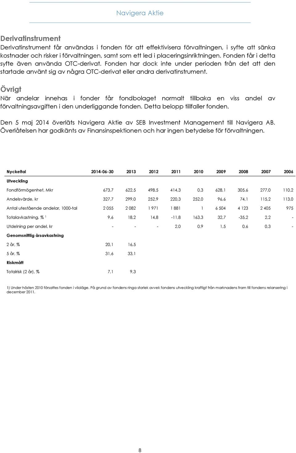 Övrigt När andelar innehas i fonder får fondbolaget normalt tillbaka en viss andel av förvaltningsavgiften i den underliggande fonden. Detta belopp tillfaller fonden.