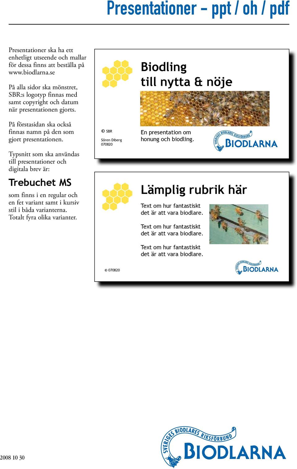 Typsnitt som ska användas till presentationer och digitala brev är: Trebuchet MS som finns i en regular och en fet variant samt i kursiv stil i båda varianterna. Totalt fyra olika varianter.